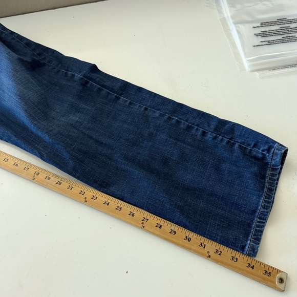 Lucky Brand 329 Classic Straight Leg Dark Wash Denim Jeans Mens 42 x 34 Stretch - Picture 11 of 13